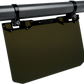 12" X 8" Narrow Mount Sun Viso W/Tinted Shield  Black