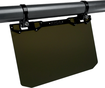 12" X 8" Narrow Mount Sun Viso W/Tinted Shield  Black