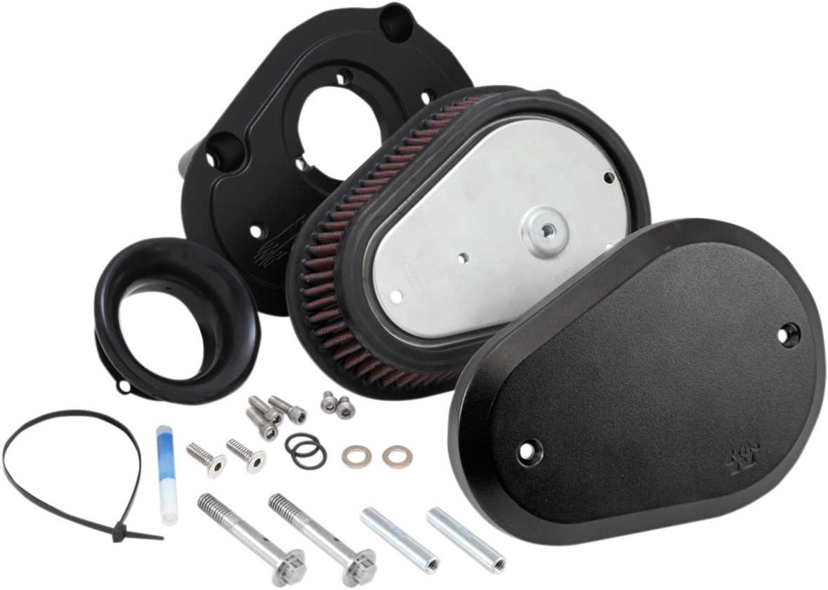 K & N Street Metal Air Intake Kit - Flare - Black - Twin Cam RK-3932B