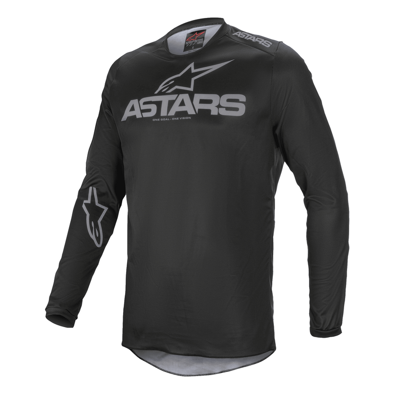 Alpinestars Fluid Graphite Jersey Black Dark Gray Size Small | Riding Gear