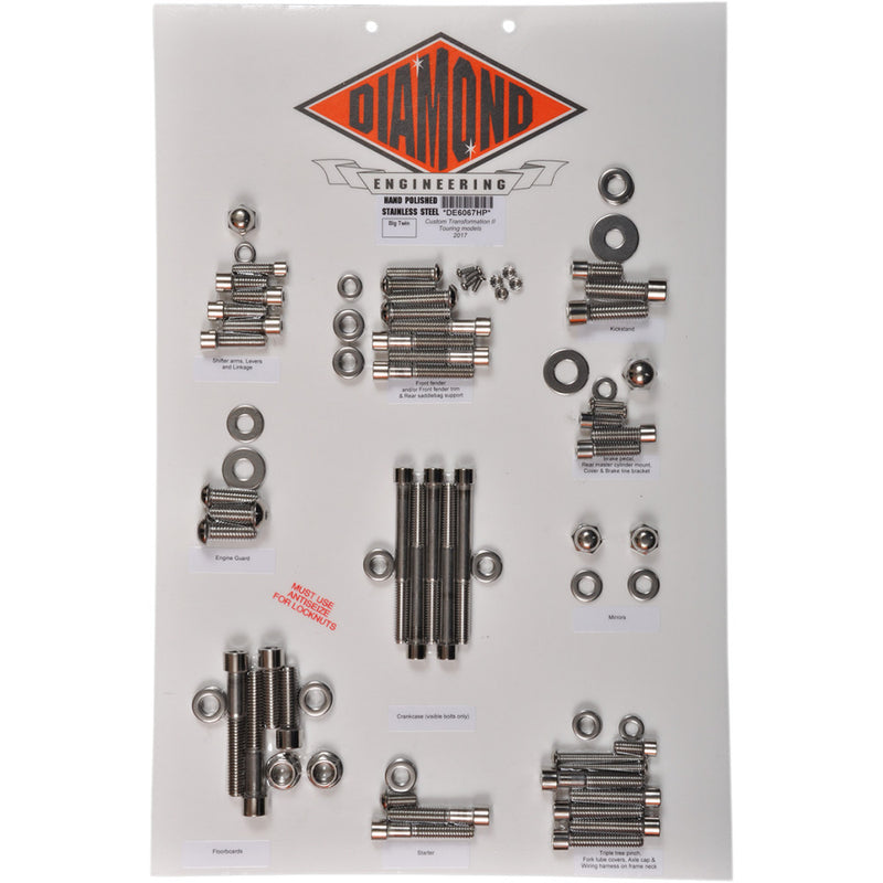DIAMOND ENGINEERING Bolt Kit - Transformation - Touring DE6067HP