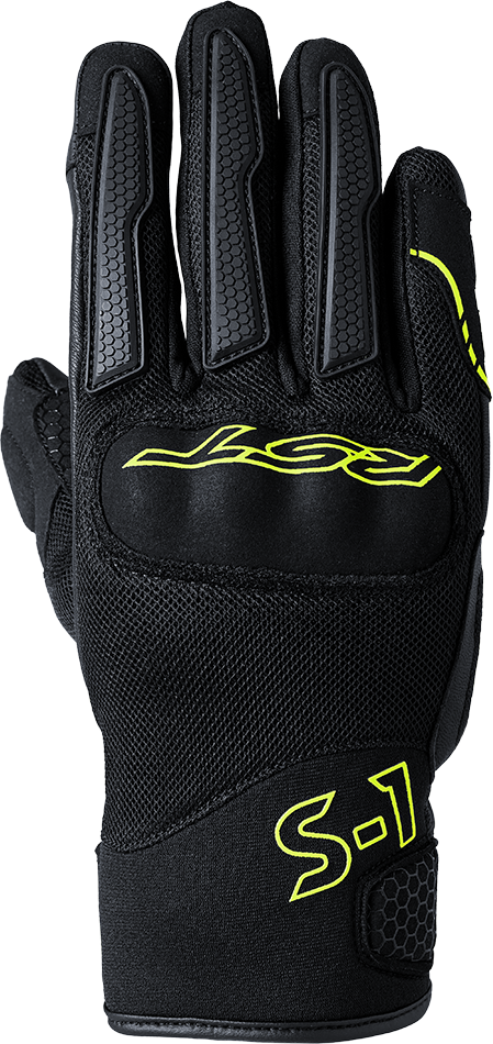 RST S1 Mesh CE Glove - Black/Fluro Yellow - S