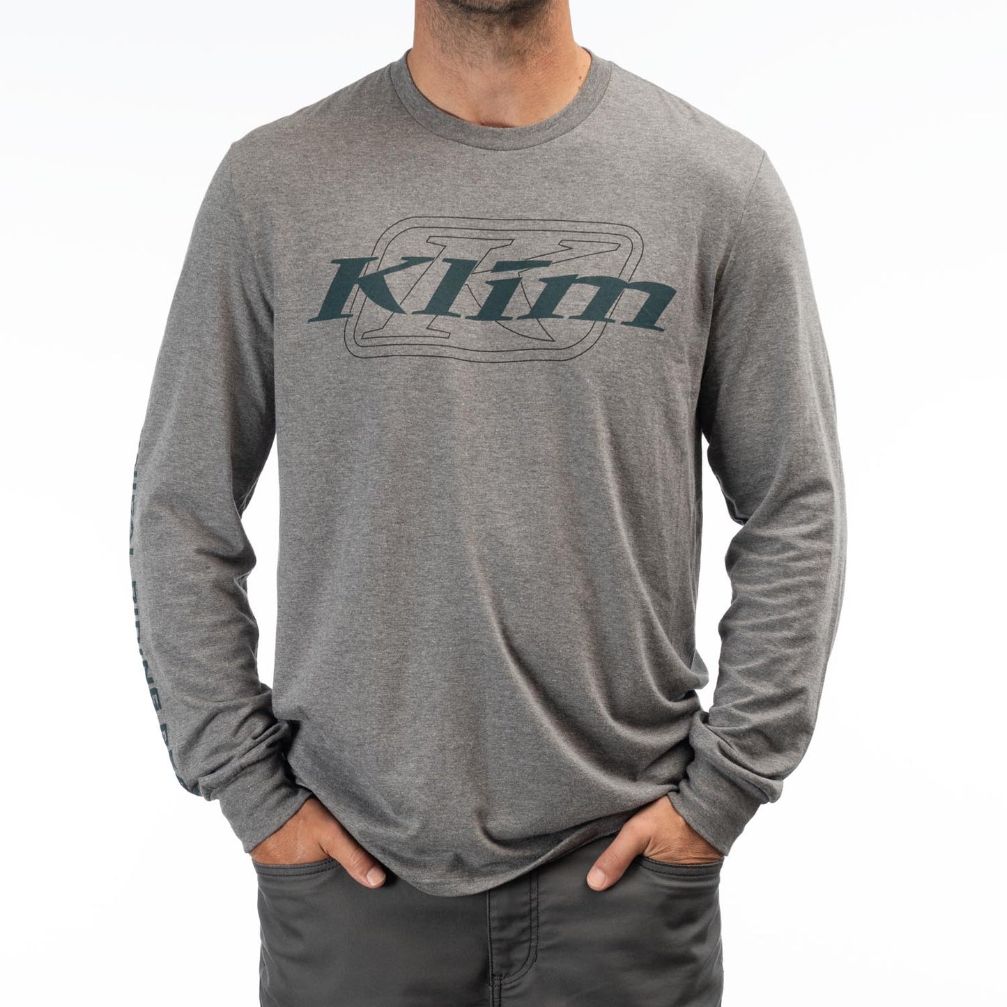 Klim K Corp LS Tee Gray Frost and Dark Sea - XLarge