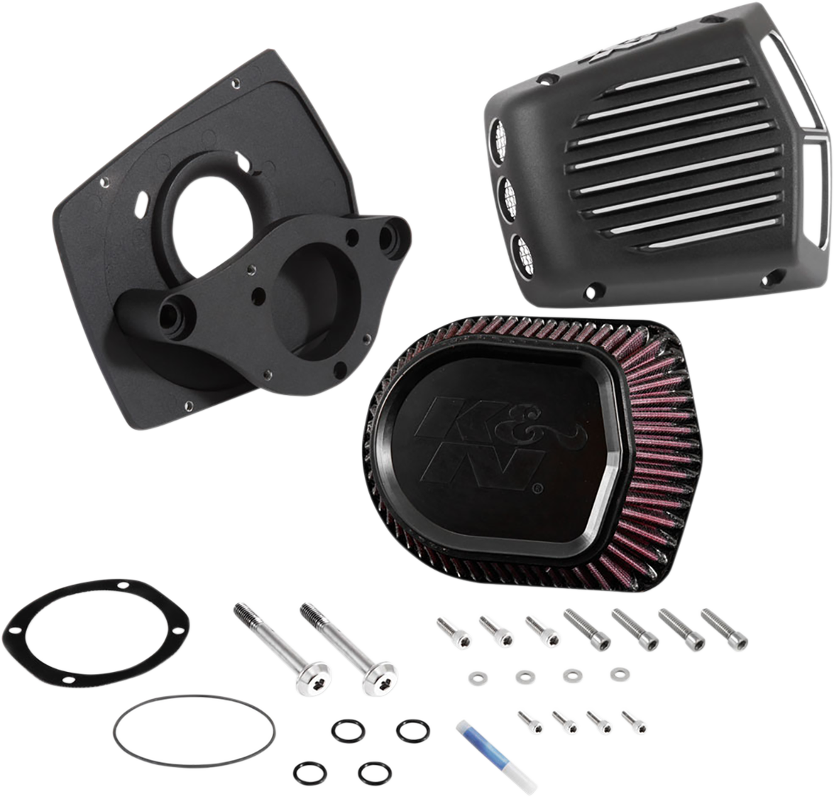 K & N Street Metal Air Intake Kit - Shaker - Black - M8 RK-3955