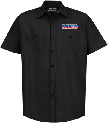 THROTTLE THREADS Parts Unlimited Shop Shirt - Black - Large PSU37ST24BKLG
