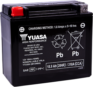 Yuasa AGM Battery - YTX20H YUAM72RBH