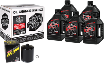 MAXIMA RACING OIL Quick Change M8 Synthetic 20W-50 Oil Change Kit - Black Filter 90-129015PB by Maxima Racing Oil 4 Stroke Engine Oils