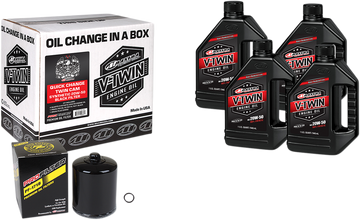 MAXIMA RACING OIL Quick Change Twin Cam Synthetic 20W-50 Oil Change Kit - Black Filter 90-119014PB by Maxima Racing Oil 4 Stroke Engine Oils