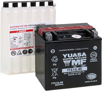 Yuasa AGM Battery - YTX14L-BS - .69 L YUAM3RH4L