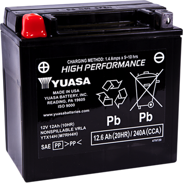 Yuasa AGM Battery - YTX14H YUAM7RH4H