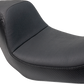 SLYFOX Drifter Seat - Gray Logo - Black Vinyl w/ Slipstop - Carbon Fiber - Dyna '96-'03 4883B-slyfox