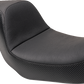 SLYFOX Drifter Seat - Black Logo - Black Vinyl w/ Slipstop - Carbon Fiber - Dyna '96-'03 4683A-slyfox
