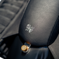 SLYFOX Drifter Seat - Gray Logo - Black Vinyl w/ Slipstop - Carbon Fiber - XL '04-'22 4684B-slyfox