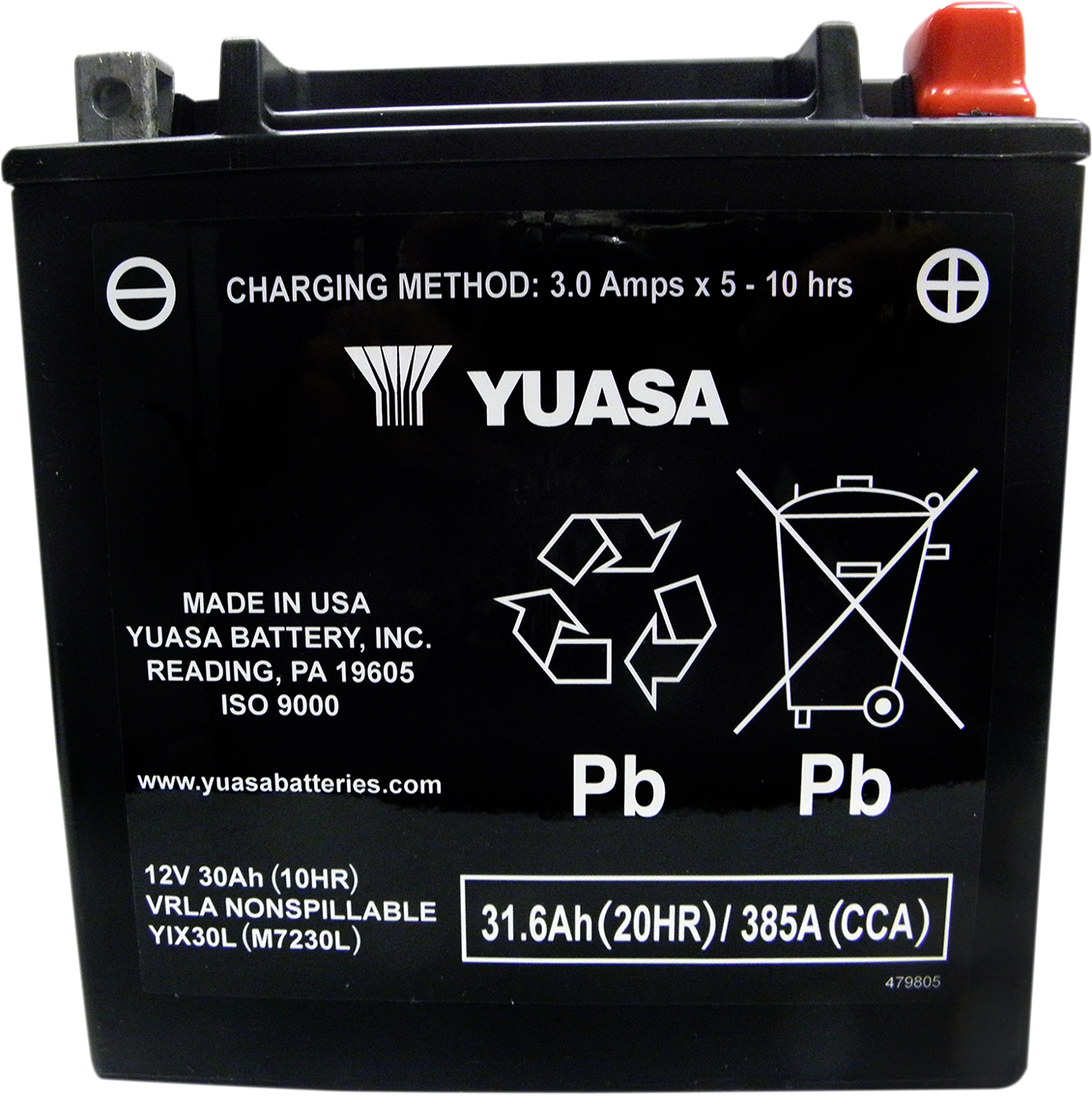 Yuasa AGM Battery - YIX30L-BS-PW YUAM6230XPW