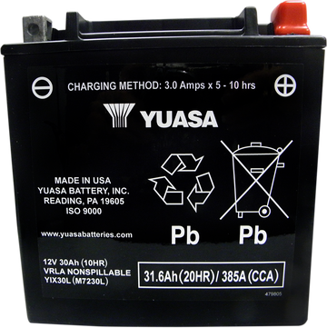 Yuasa AGM Battery - YIX30L-BS-PW YUAM6230XPW