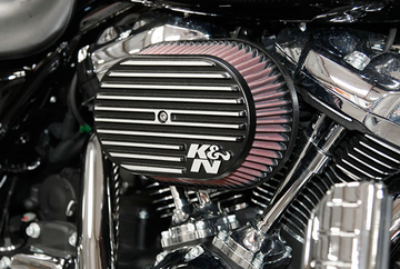 K & N Street Metal Air Intake Kit - Side Drift - Black - M8 RK-3956