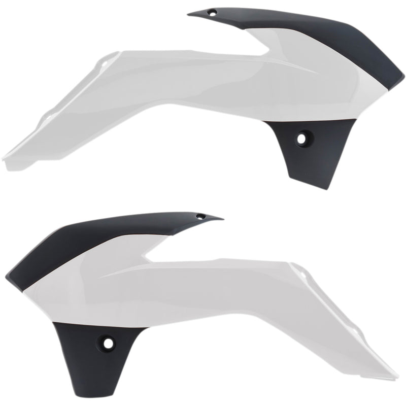 Acerbis Radiator Shrouds - White/Black 2314261035