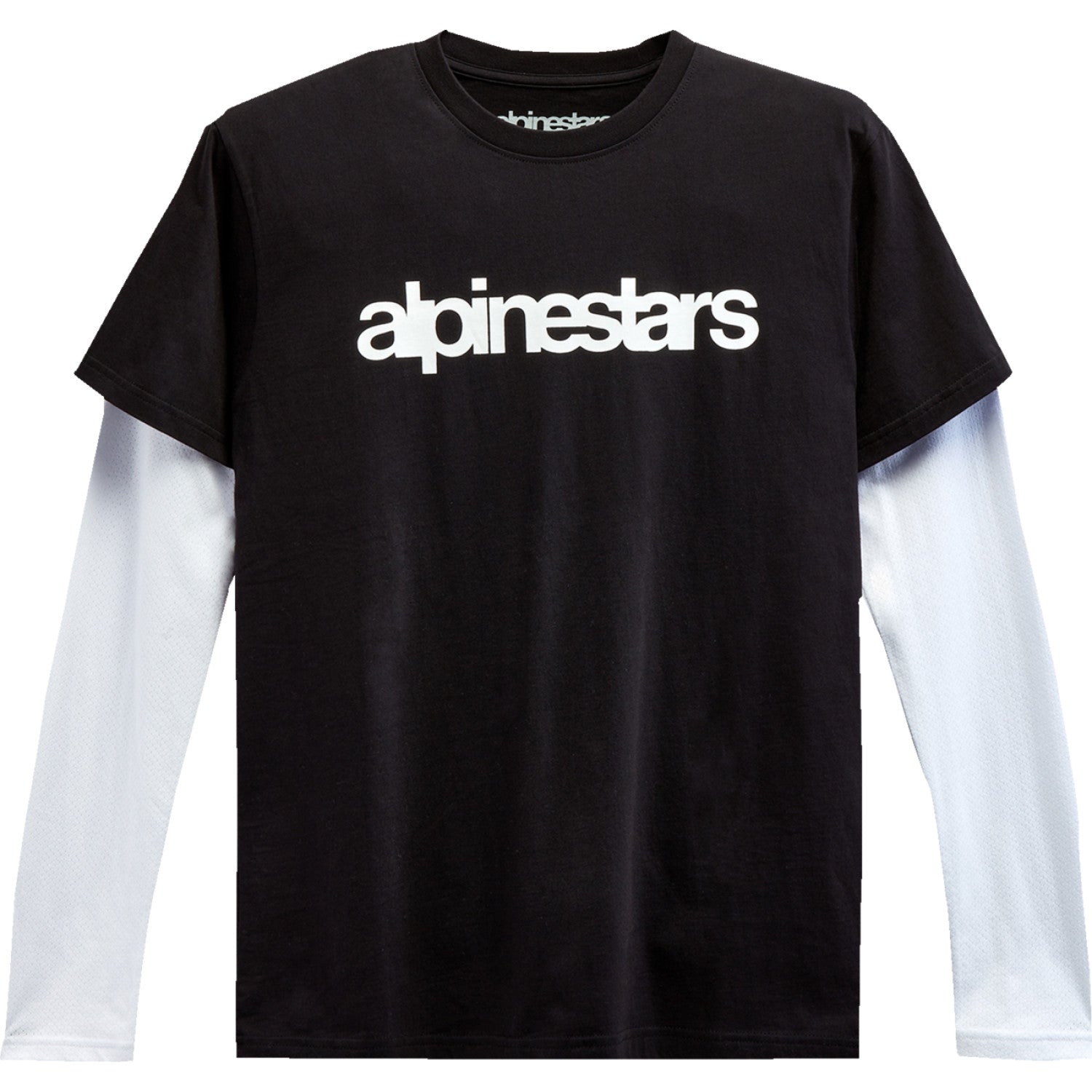 ALPINESTARS Stack Long-Sleeve T-Shirt - Black/White - Medium 1213713001020M