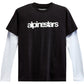 ALPINESTARS Stack Long-Sleeve T-Shirt - Black/White - 2XL 12137130010202X