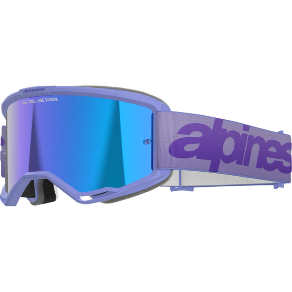 Alpinestars Vision 5 Goggle - Wordmark - Purple - Blue Mirror 5102425-3116