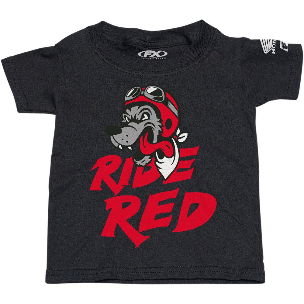 FACTORY EFFEX Toddler Honda Ride Red Wolf T-Shirt - Black - 4T 23-83324