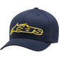 ALPINESTARS Blaze Flexfit? Hat - Navy/Yellow - Large/XL 1039810057050LX