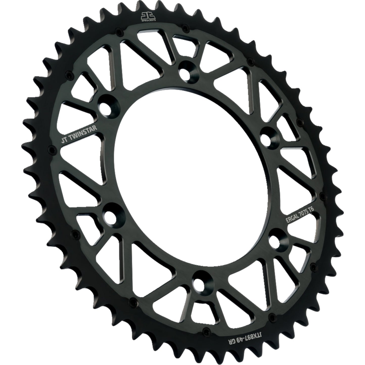 JT SPROCKETS Steel Rear Sprocket - Graphite - 49 Tooth JTX897.49GR by JT Rear Sprockets   Steel Type