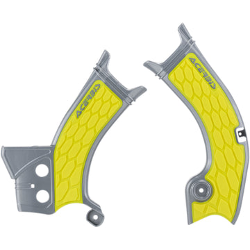 ACERBIS X-Grip Frame Guards - Gray/Yellow - RM-Z 250/450 2686601120