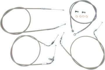 Baron Stainless Handlebar Cable/Line Kit - 15" - 17" - XVS650CL BA-8015KT-16