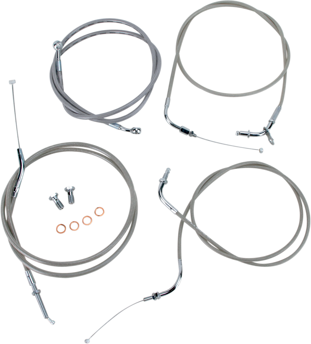 Baron Stainless Handlebar Cable/Line Kit - 18" - 20" - XVS650CL BA-8015KT-18