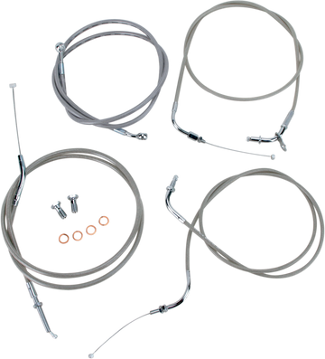 Baron Stainless Handlebar Cable/Line Kit - 18" - 20" - XVS650CL BA-8015KT-18