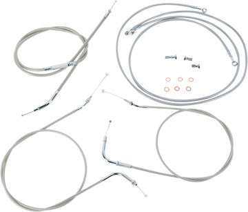 Baron Stainless Handlebar Cable/Line Kit - 18" - 20" - '99 - '03 Roadstar BA-8021KT-18