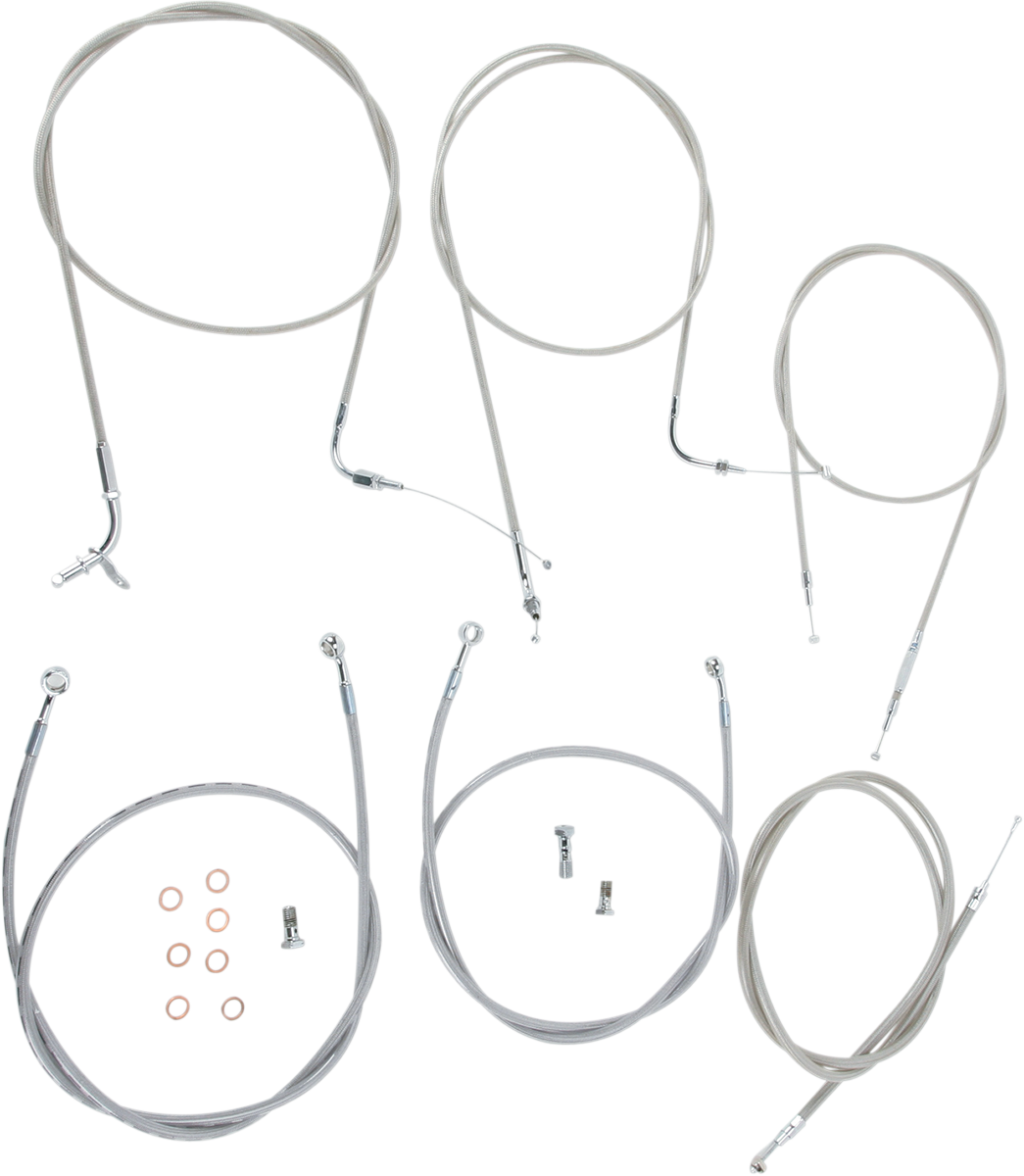 Baron Stainless Handlebar Cable/Line Kit - 18" - 20" - XVS1100CL BA-8042KT-18