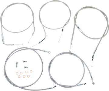 Baron Stainless Handlebar Cable/Line Kit - 18" - 20" - '04 - '07 Roadstar BA-8022KT-18