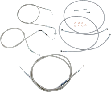 Baron Stainless Handlebar Cable/Line Kit - 18" - 20" - XVS1300 BA-801300KT-18