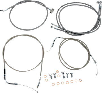 Baron Stainless Handlebar Cable/Line Kit - 18" - 20" - Roadliner BA-8059KT-18