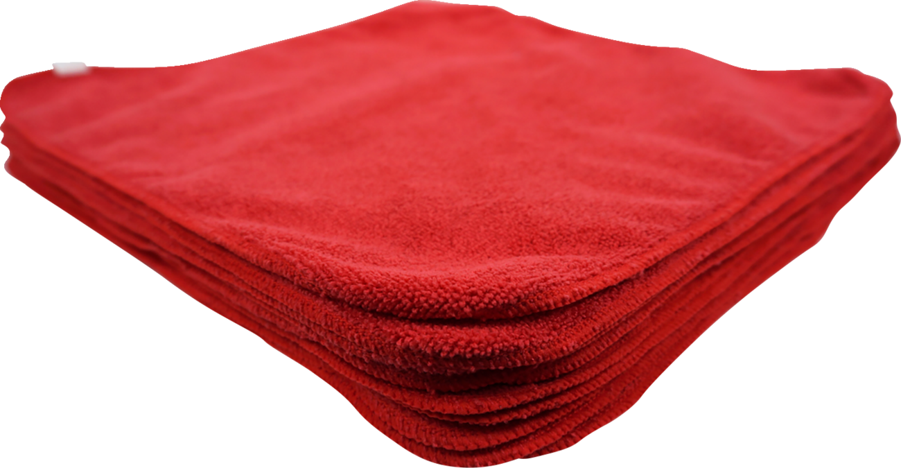 HARDLINE Microfiber Towels - Red - 24-Pack MR16300