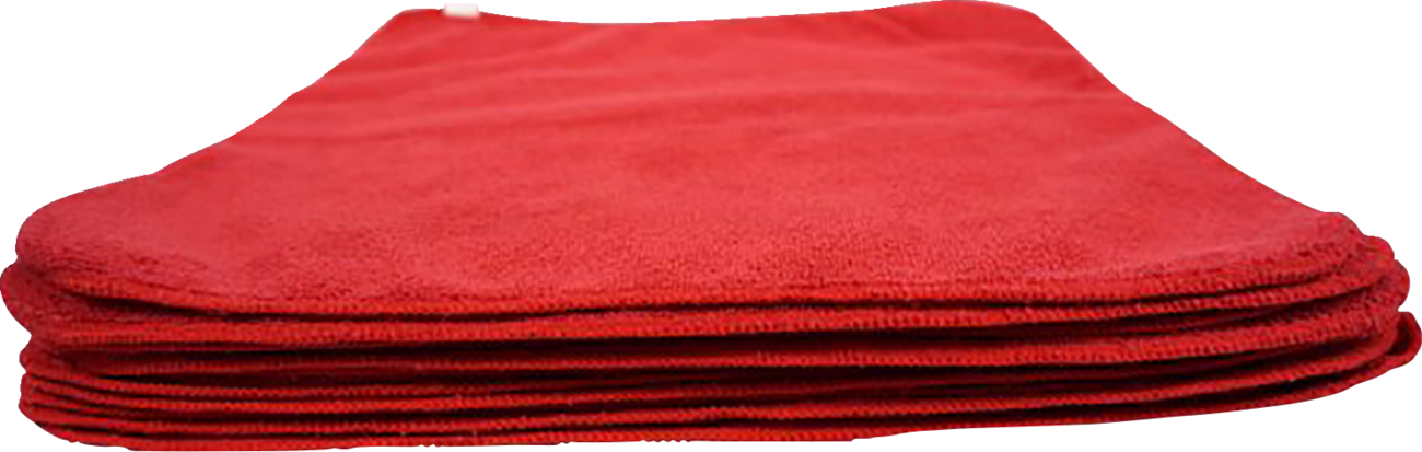 HARDLINE Microfiber Towels - Red - 24-Pack MR16300