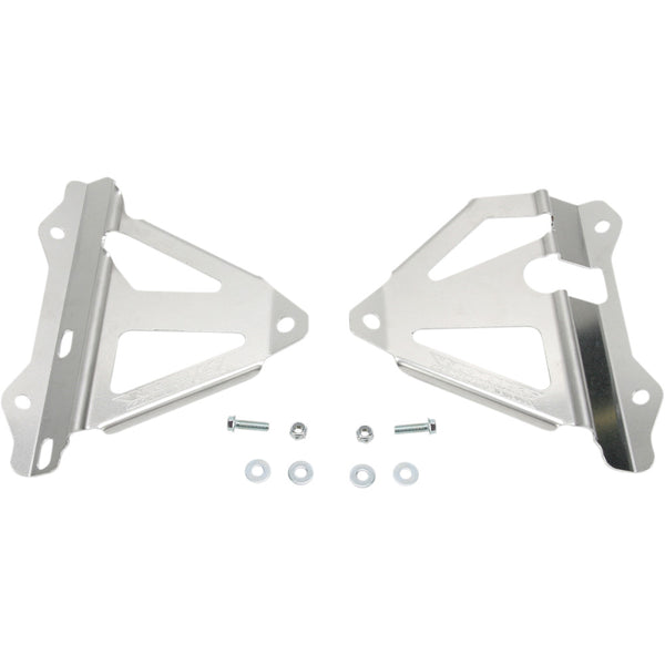 Works Connection Radiator Brace Set - Silver - Honda 18-772