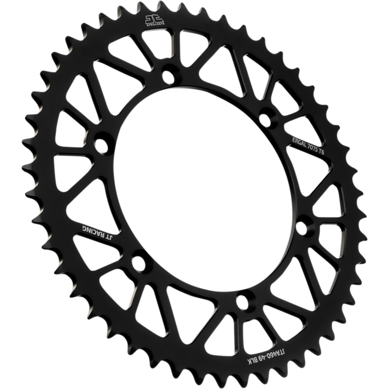 JT SPROCKETS Rear Sprocket - Kawasaki - Black - 49 Tooth JTA460.49BLK by JT Rear Sprockets   Aluminum/Alloy