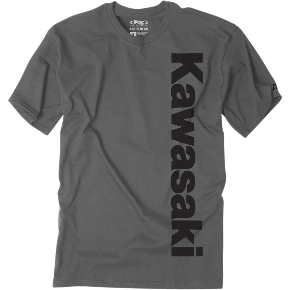 FACTORY EFFEX Kawasaki Vertical T-Shirt - Charcoal Gray - Large 24-87104