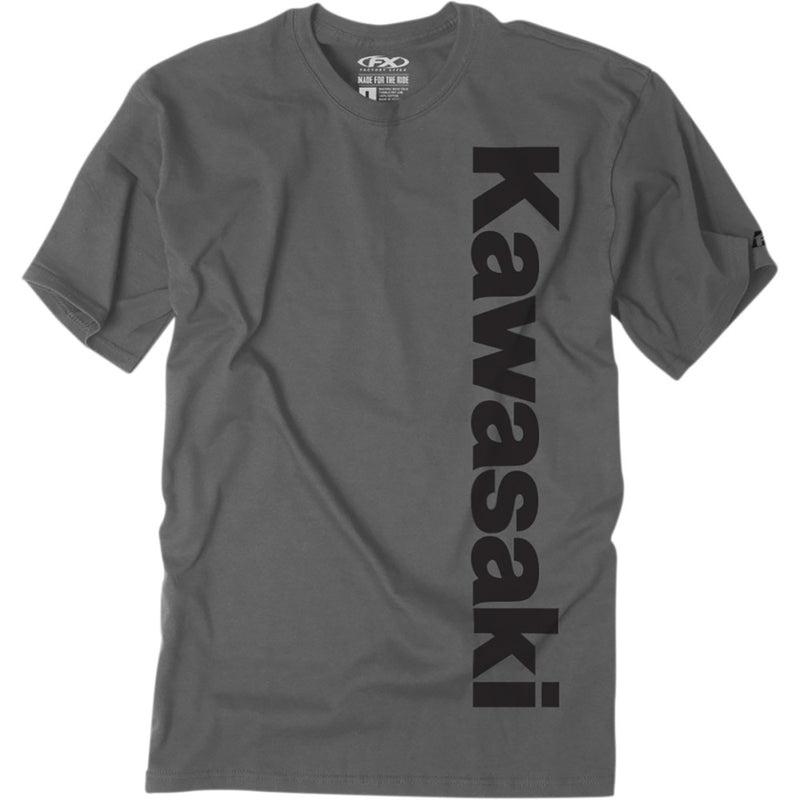 FACTORY EFFEX Kawasaki Vertical T-Shirt - Charcoal Gray - 2XL 24-87108
