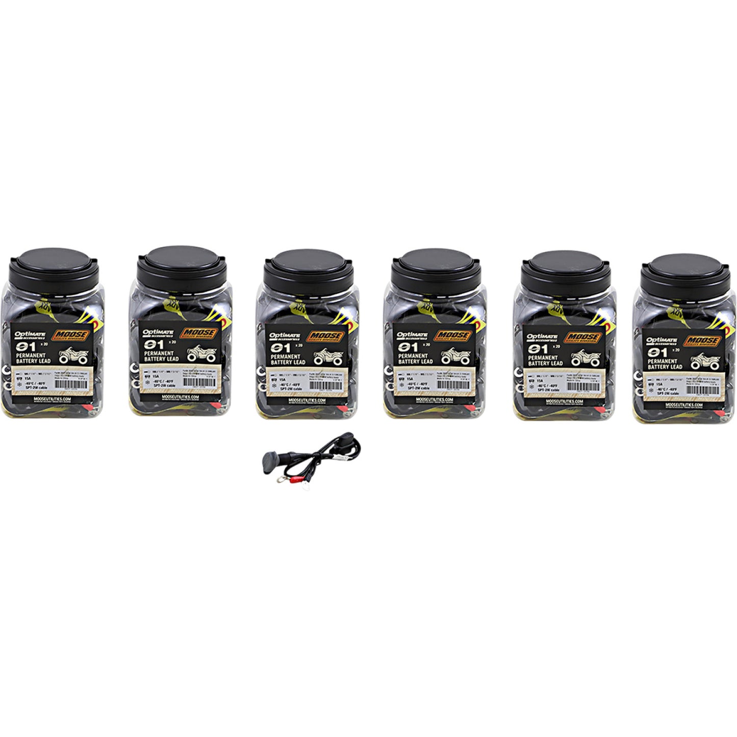 Moose Utility Battery Lead - O1 - SAE/12V - Permanent - Set of 6/20 Pack 01NMJARX6 | Electrical System Tools