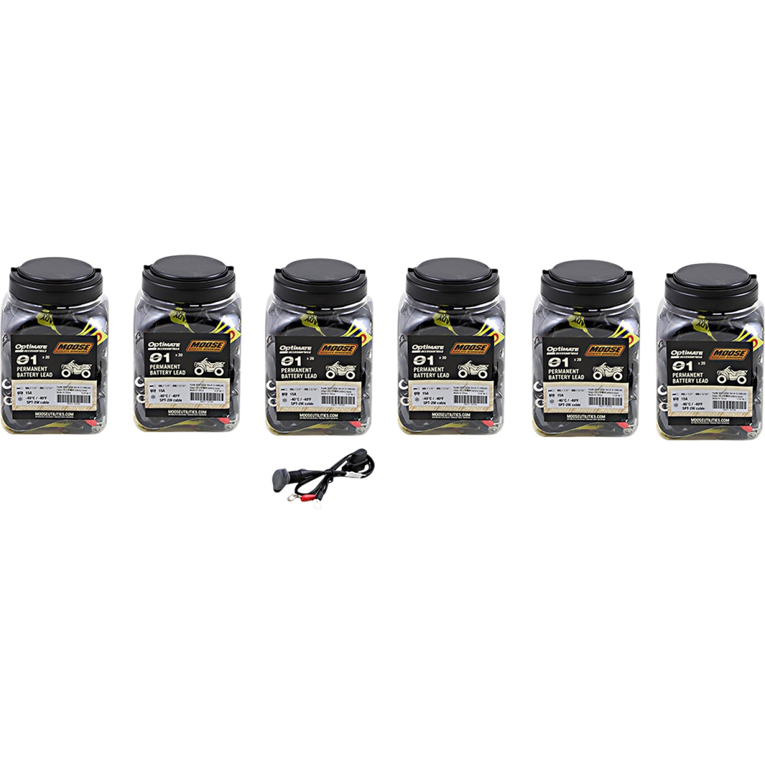 Moose Utility Battery Lead - O1 - SAE/12V - Permanent - Set of 6/20 Pack 01NMJARX6 | Electrical System Tools