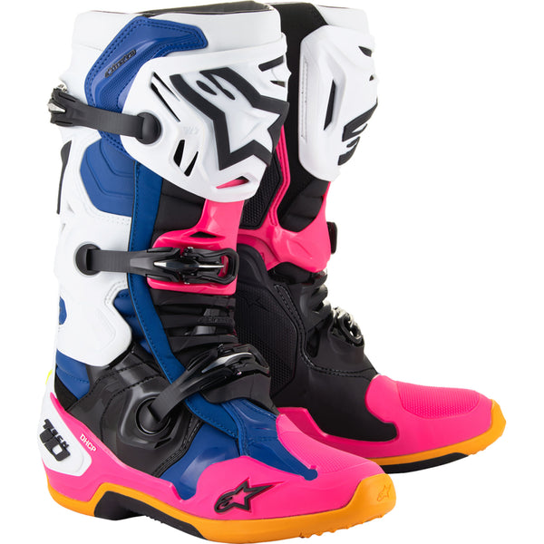 Alpinestars Daytona Coast Limited Edition Tech 10 Boots - White/Blue/Pink - US 10 2010020-2014-10