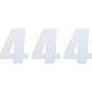 Moose Racing Race Number 4 - White - 4.5" 80004
