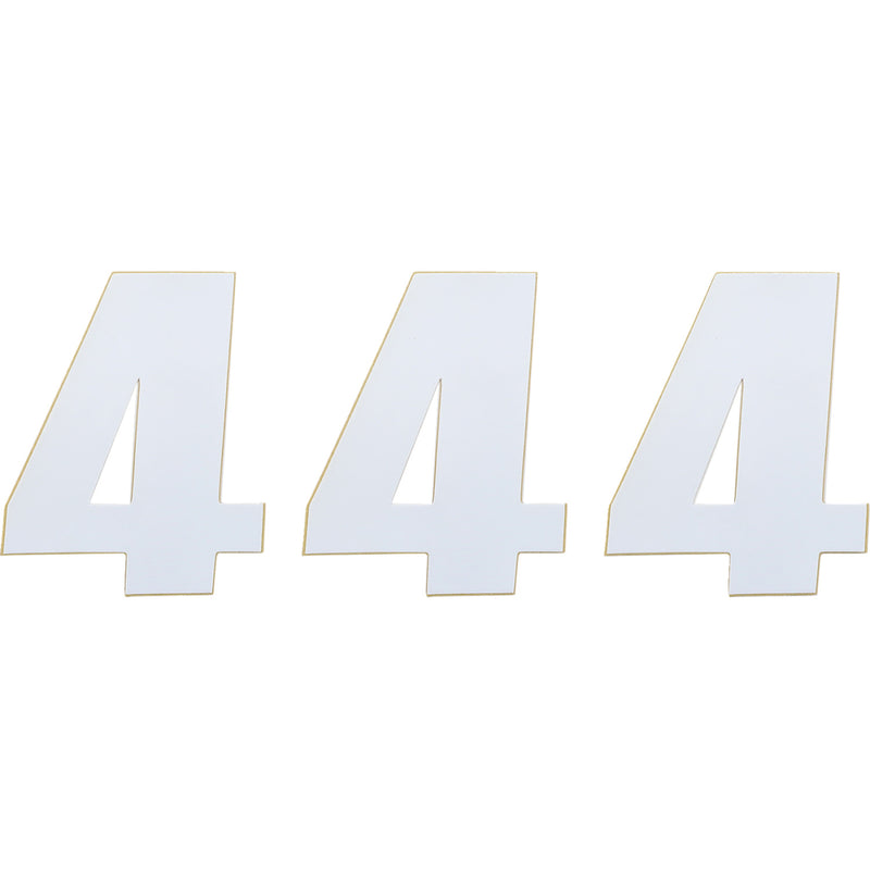 Moose Racing Race Number 4 - White - 4.5" 80004