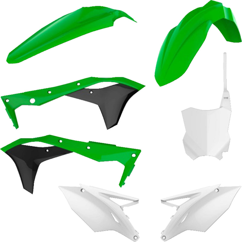 POLISPORT Body Kit - Complete - OEM Green/Black/White - KX 250F 90713 by Polisport