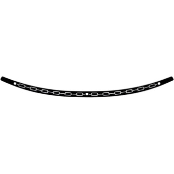 Memphis Shades Windshield Trim - Black - Chain - '96-'13 FLH MEB0944