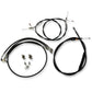 LA Choppers Handlebar Cable/Brake Line Kit - 18" - 20" Ape Hanger Handlebars - Black Vinyl LA-8123KT-19B